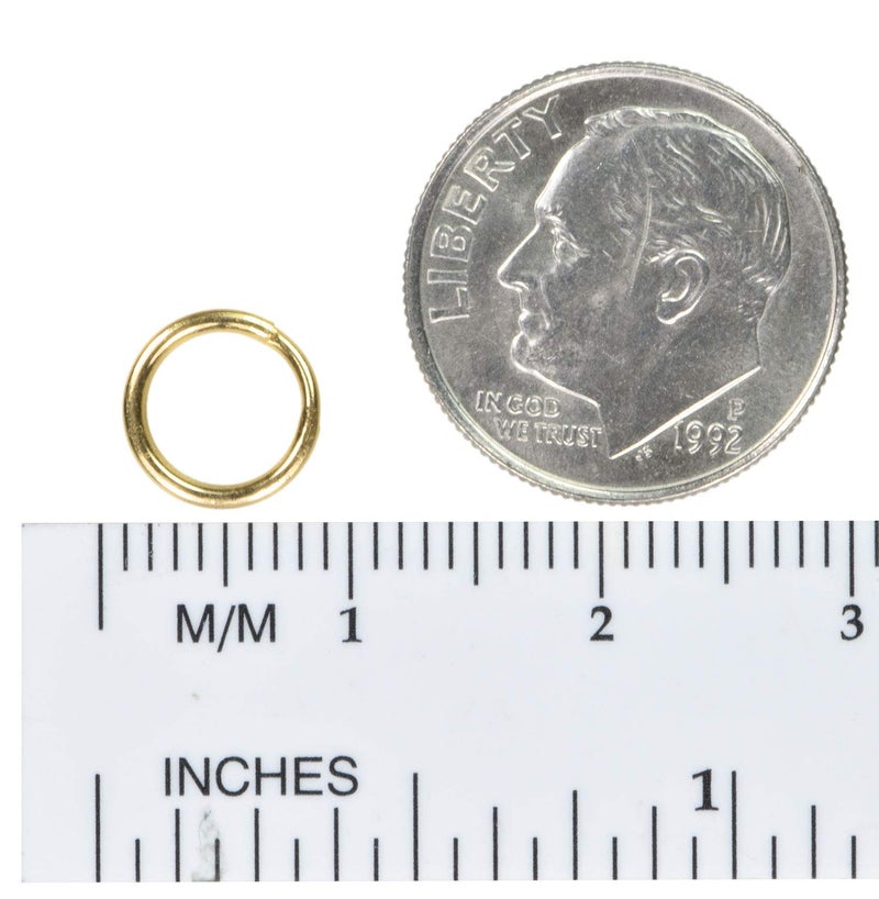 uGems 14K Gold 8mm OD 6.3mm ID Round Split Ring Yellow Color Classic Design Element for Jewelry Design and Repair, for Secure and Intricate Designs Single Piece for Custom Creations Qty. 1 SKU kt-0108 - Image 3
